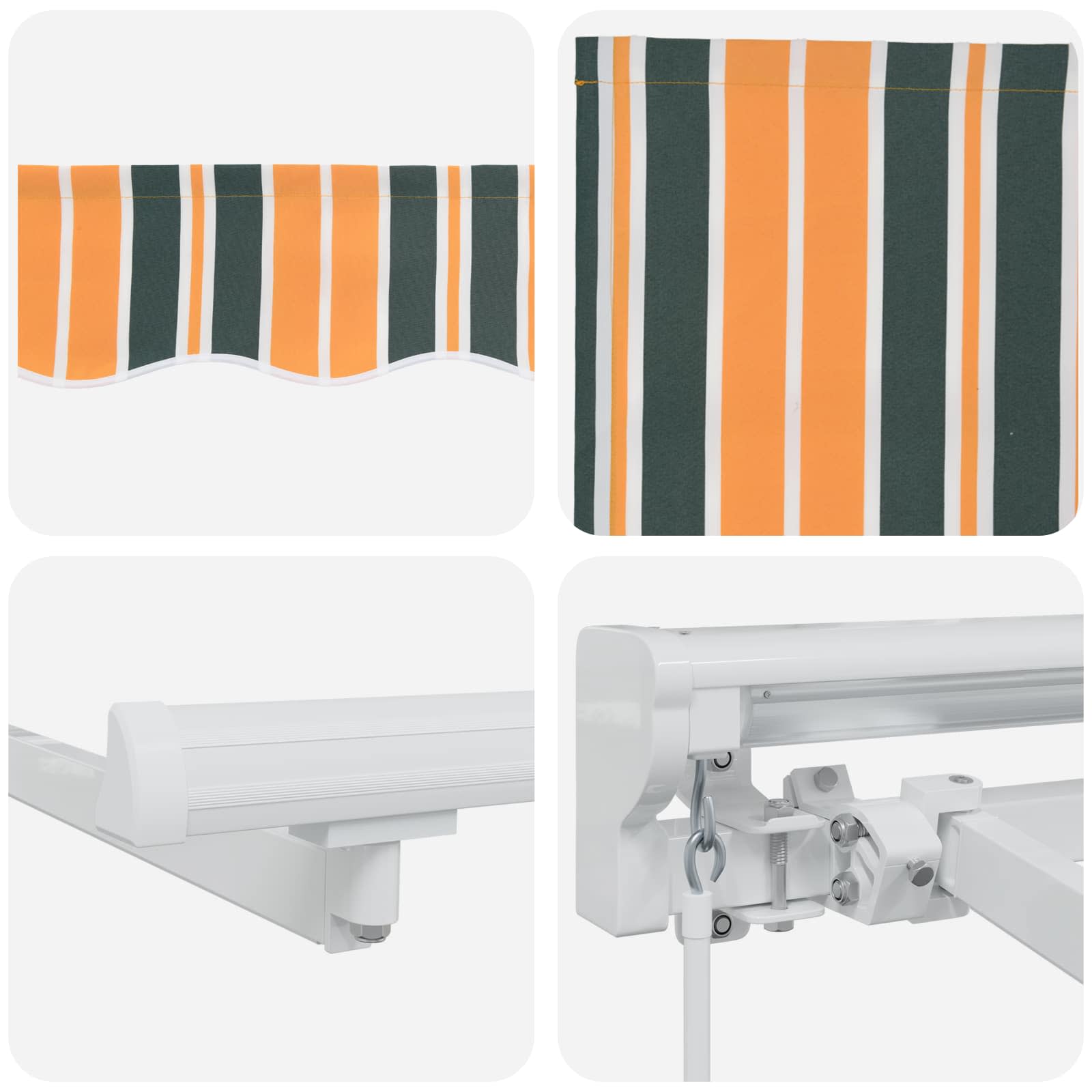 Handmatige Luifelhouder met LED's Groen en Geel 2,5 x 2 m image 7