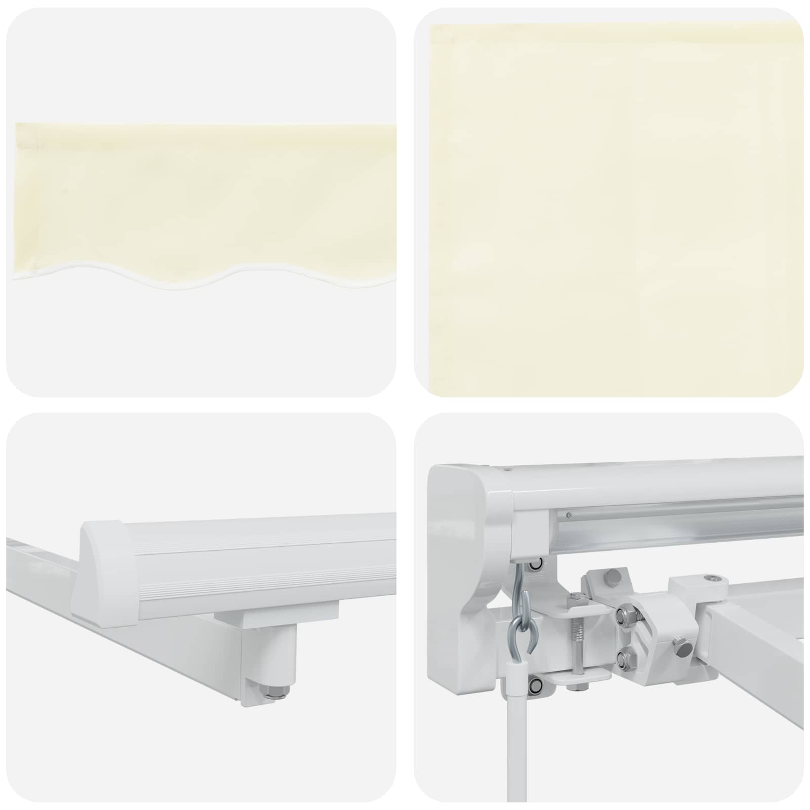 Handmatige Luifelhouder met LED's Crème 3 x 2 m image 7