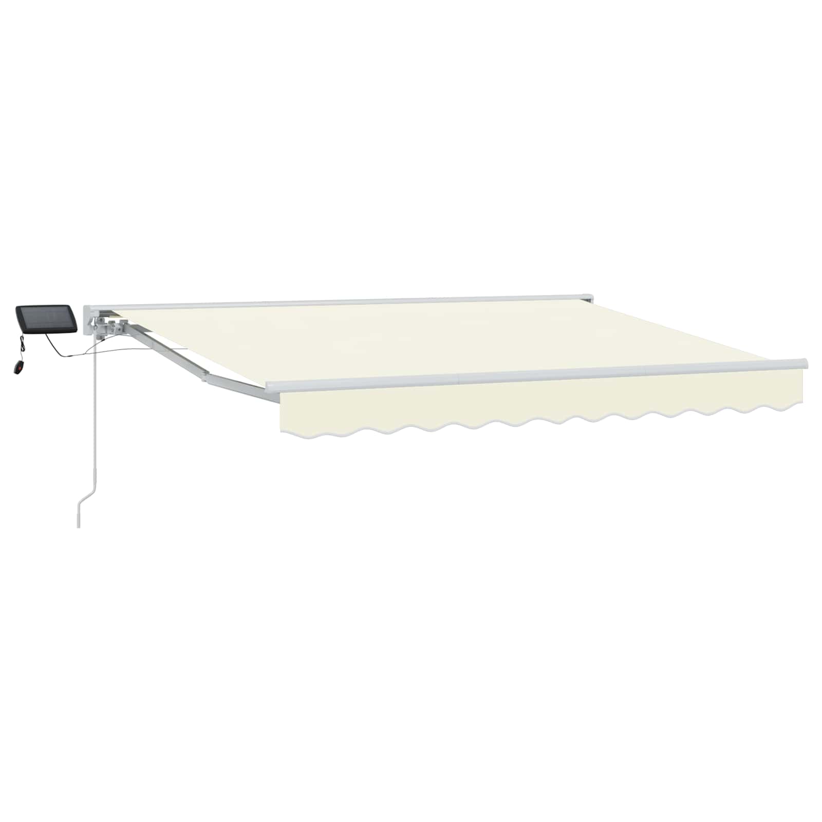 Manuální rám markýzy s LED Krémová a bílá 3,5 x 2 m - obrázek 2
