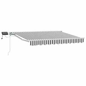 Manuální rám markýzy s LED Antracitová a bílá 3,5 x 2 m - obrázek 2