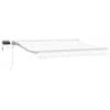 vidaXL Manuaalne varikatus LED-idega Valge 3,5 x 2 m