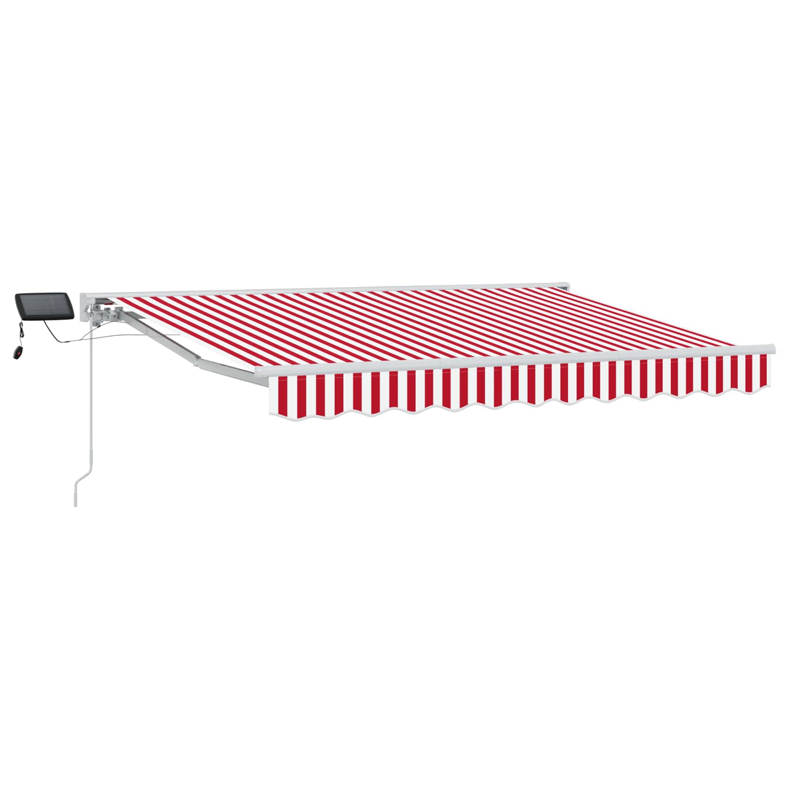 Handmatige Luifelhouder met LED's Rood en Wit 3 x 2,5 m image 1
