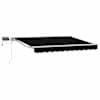 vidaXL Manuaalne varikatus LED-idega Must ja Valge 3 x 2,5 m