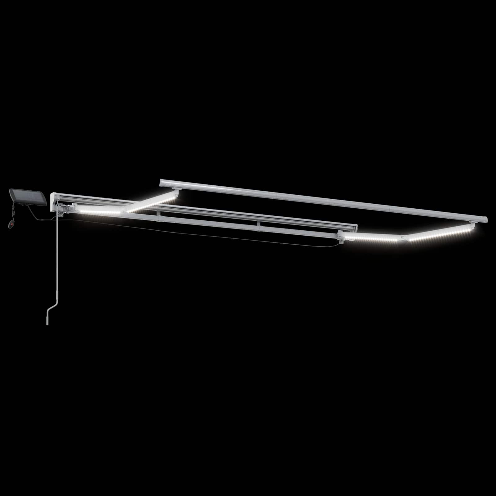 Handmatige Luifelhouder met LED's Zwart 3 x 2,5 m image 4