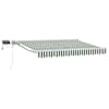 vidaXL Manuaalne varikatus LED-idega Roheline ja Valge 3 x 2,5 m