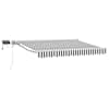 vidaXL Manuaalne varikatus LED-idega Anthracite ja valge 3,5 x 2,5 m