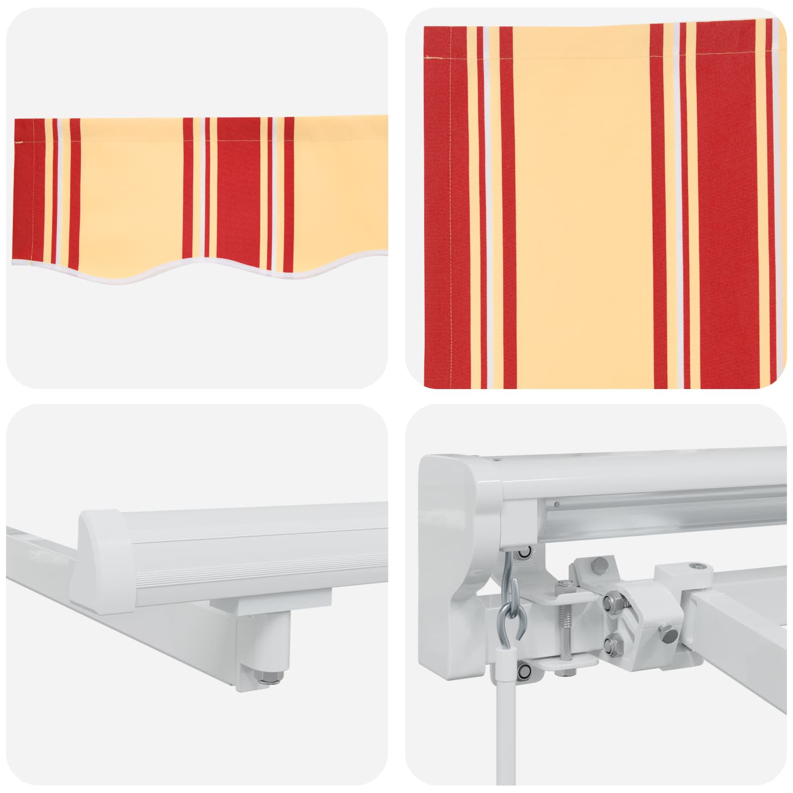 Handmatige Luifelhouder met LED's Geel en Oranje 3,5 x 2,5 m image 7