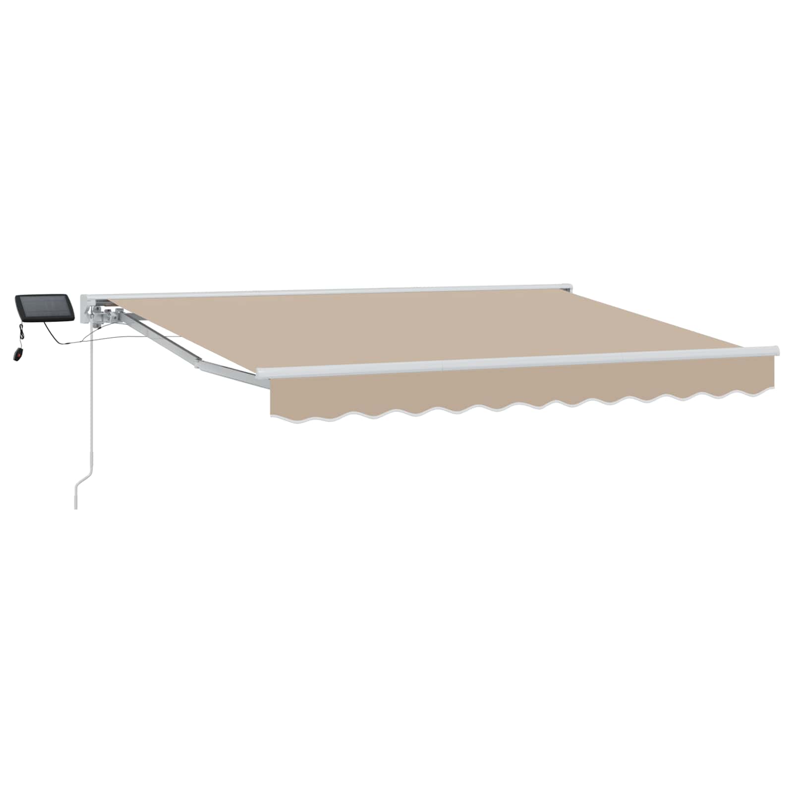 Handmatige Luifelhouder met LED's Beige 3,5 x 2,5 m image 1