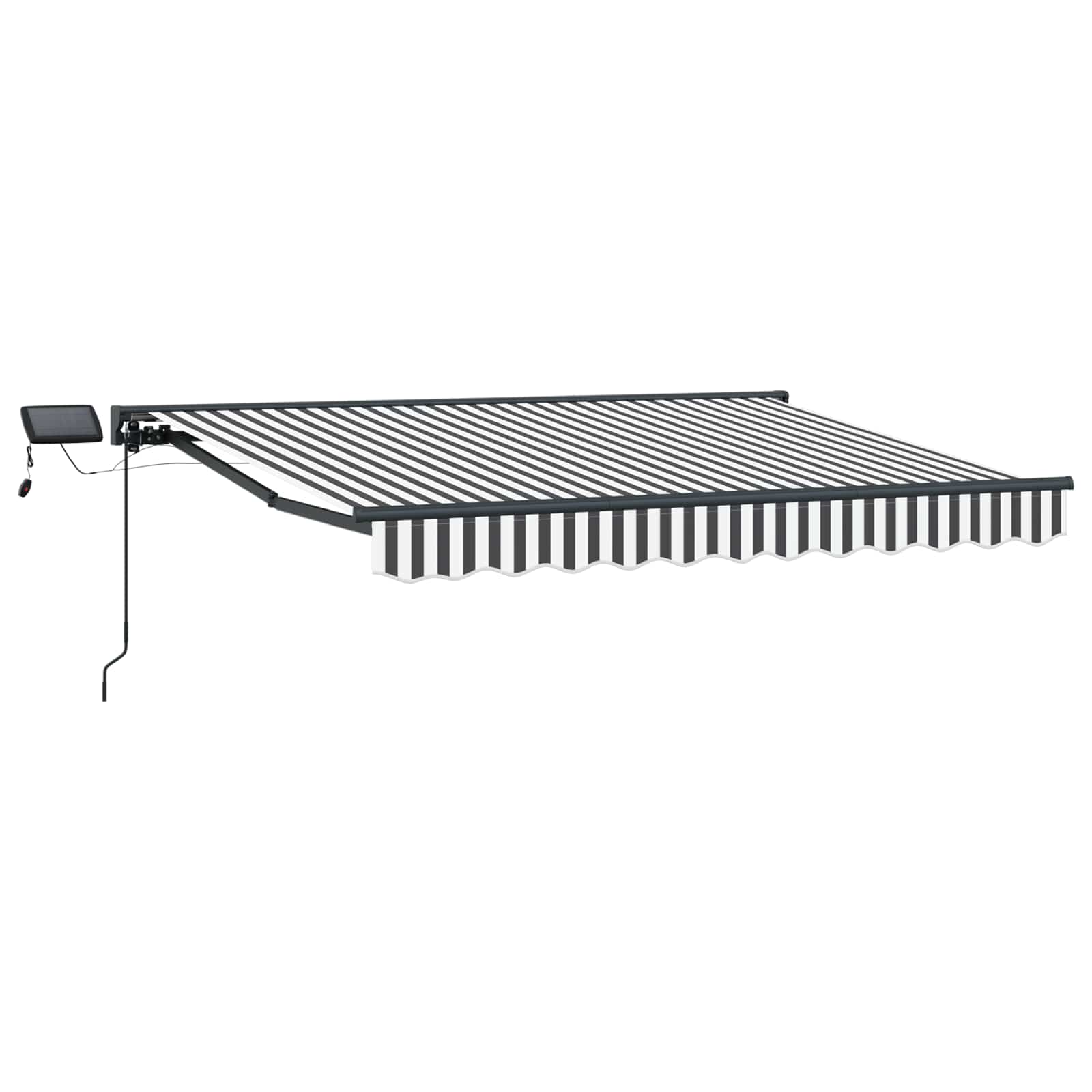 Handmatige Luifelhouder met LED's Antraciet en Wit 3 x 2 m image 1