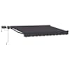 vidaXL Manuaalne varikatus LED-idega Antratsiit 3,5 x 2 m