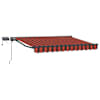 vidaXL Manuaalne varikatus LED-idega Oranž, Must, Antratsiit 3 x 2,5 m