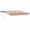 vidaXL Manuaalne varikatus LED-idega 3 x 2,5 m Pol&uuml;ester PU-kattega