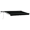 vidaXL Manuaalne varikatus LED-idega Must ja Anthracite 3 x 2,5 m