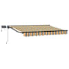 vidaXL Manuaalne varikatus LED-idega 3 x 2,5 m Pol&uuml;ester PU-kattega