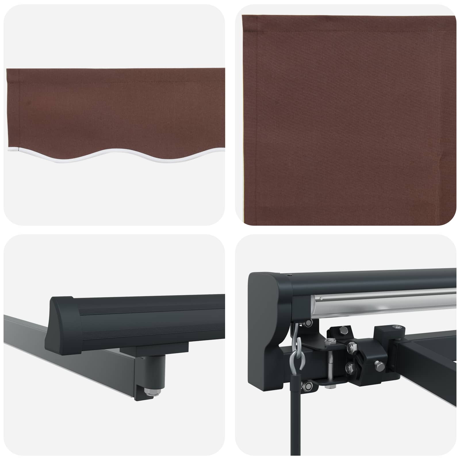 Handmatige Luifelhouder met LED's Bruin 3,5 x 2,5 m image 7