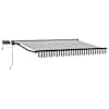 vidaXL Manuaalne varikatus LED-idega Anthracite ja valge 3,5 x 2,5 m