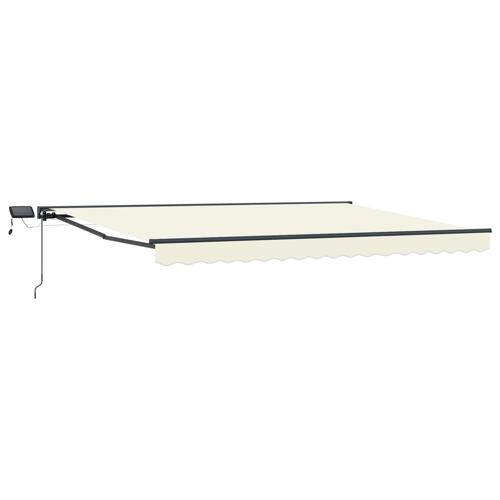 vidaXL Manueller Markisenrahmen mit LEDs Creme 4 x 3 m