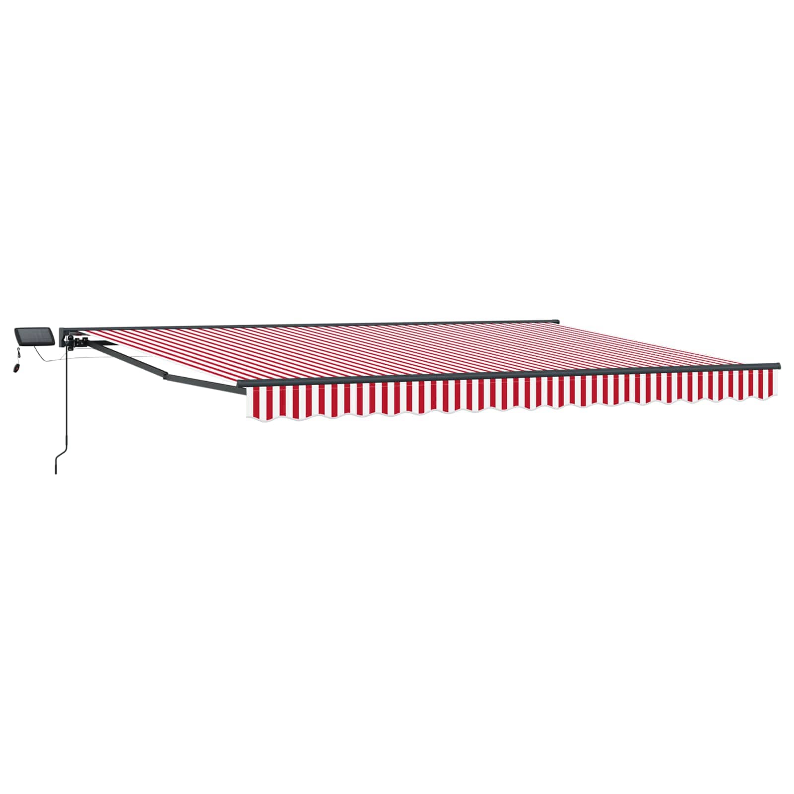 Handmatige Luifelhouder met LED's Rood en Wit 4 × 3 m image 1