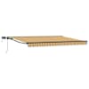 vidaXL Manuaalne varikatus LED-idega Kollane, Hall, Antratsiit 4 &times; 3 m