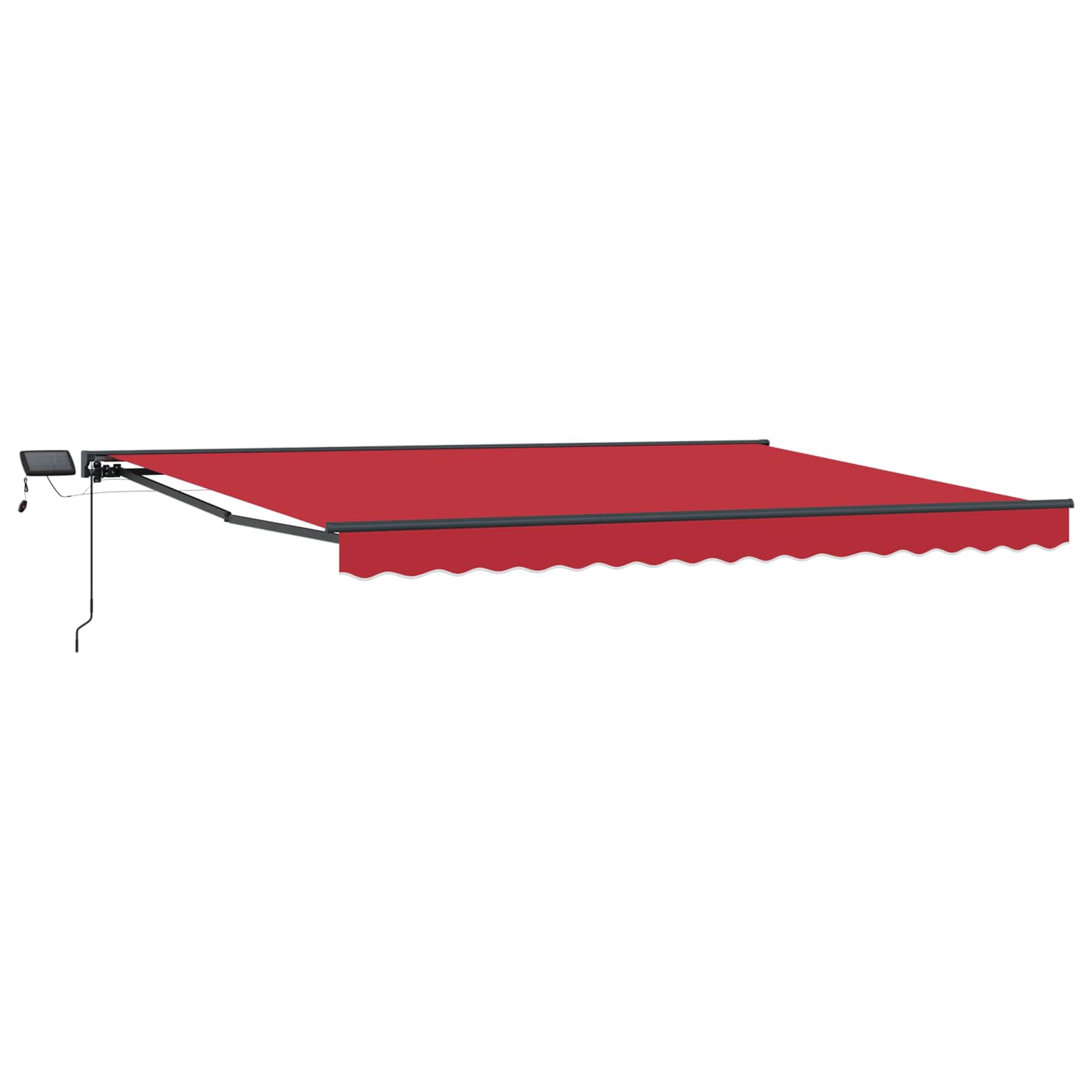 Handmatige Luifelhouder met LED's Rood 4 × 3,5 m image 1