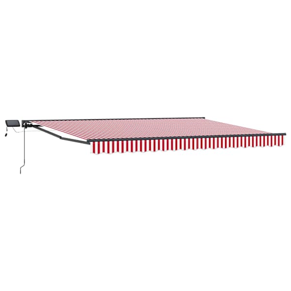 vidaXL Manuaalne varikatus LED-idega 4,5 &times; 3 m Pol&uuml;ester PU-kattega