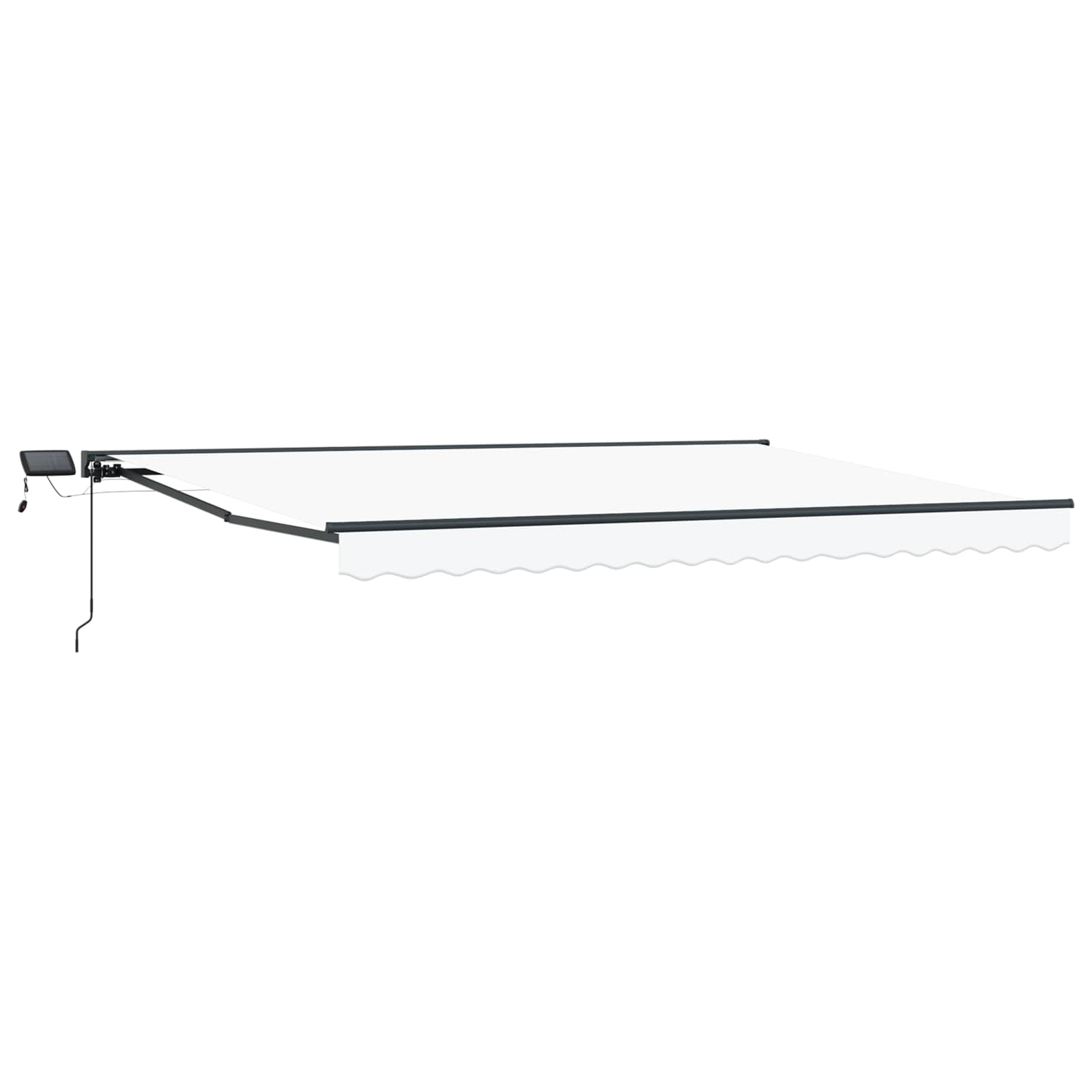 Handmatige Luifelhouder met LED's Wit 4,5 × 3,5 m image 1