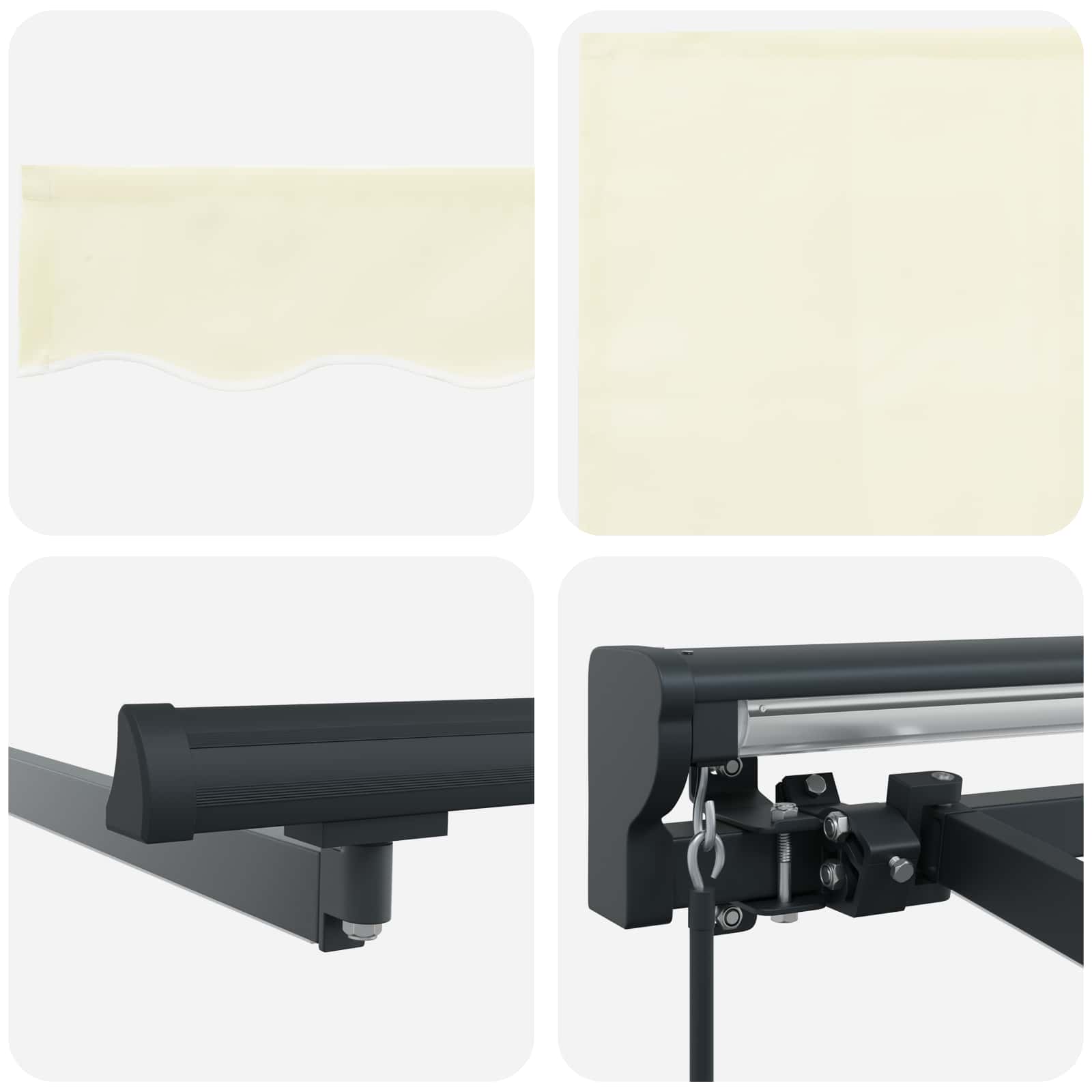 Handmatige Luifelhouder met LED's Crème 5 x 3 m image 7