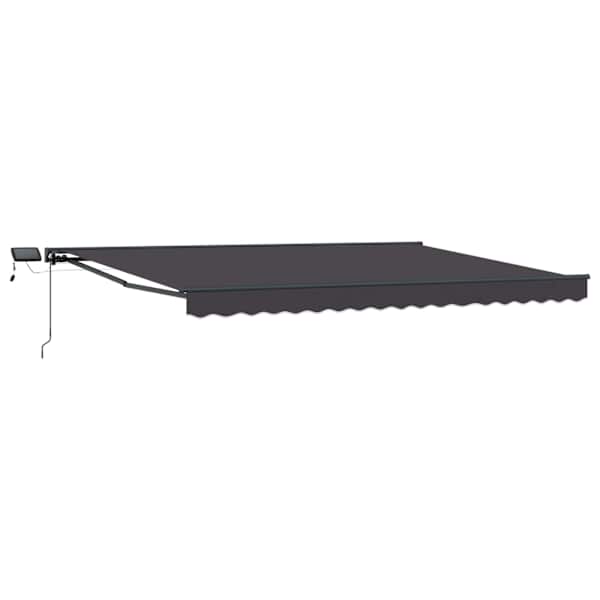 vidaXL Manuaalne varikatus LED-idega Antratsiit 5 &times; 3,5 m
