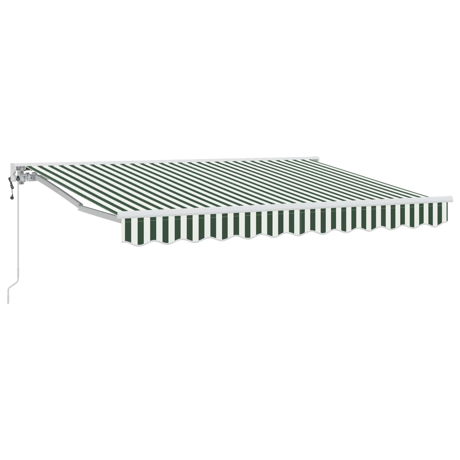vidaXL Cort electric retractabil Verde si alb 3 x 2,5 m