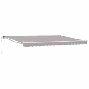 vidaXL Elektriline varikatus 4 x 3 m Helehall 100% Pol&uuml;ester