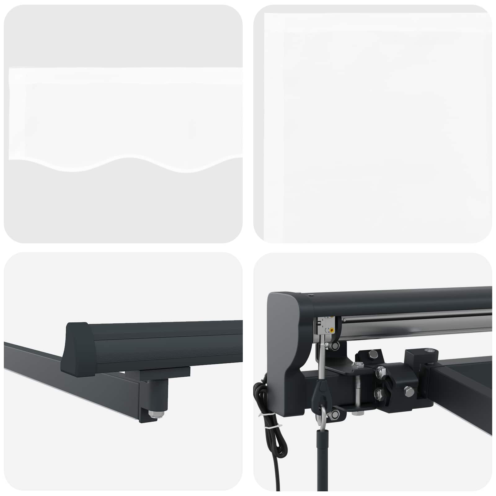 Elektrisch Uittrekbaar Zonnescherm Wit 3 x 2 m image 7