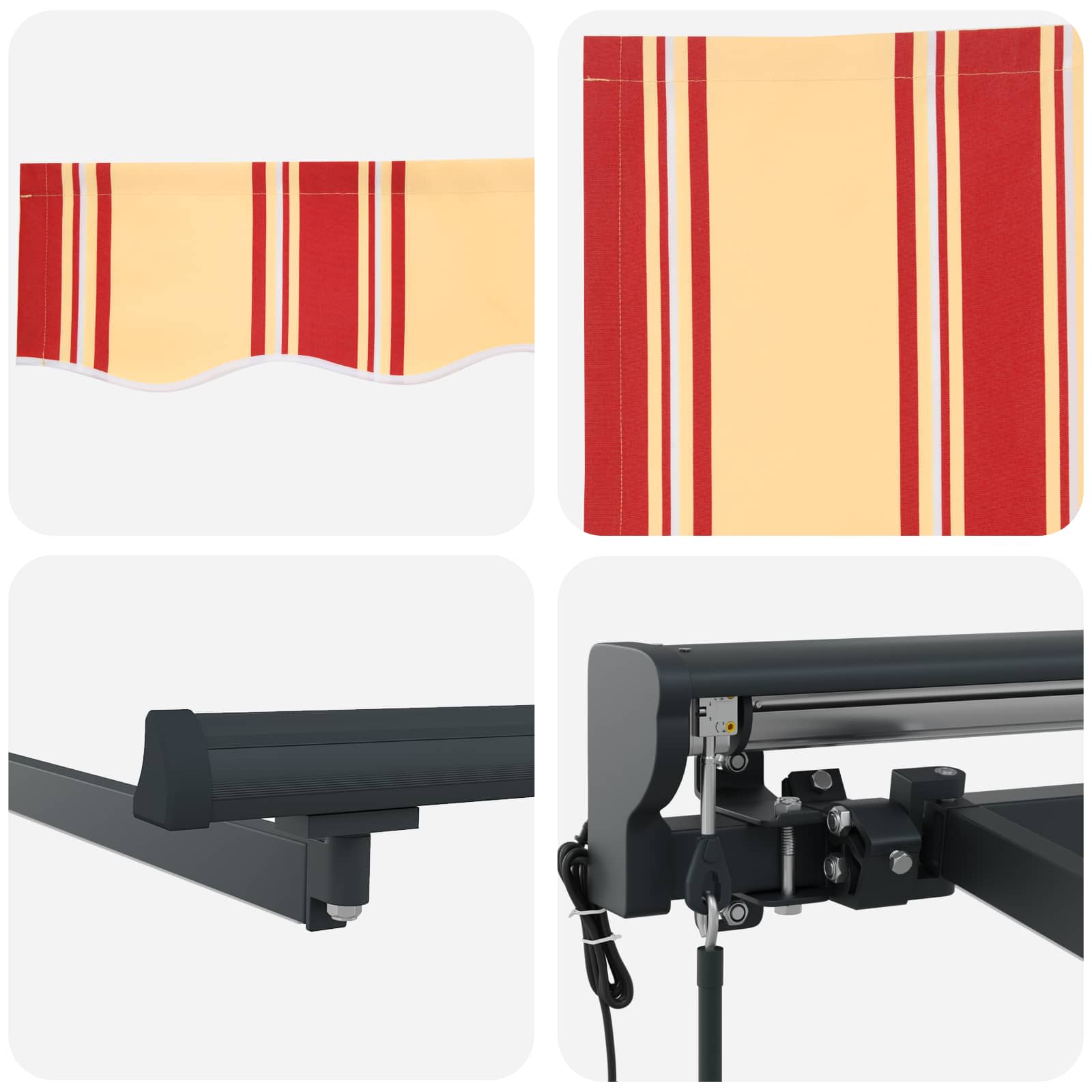 Elektrisch Uittrekbaar Zonnescherm Geel en Oranje 3,5 x 2,5 m image 7