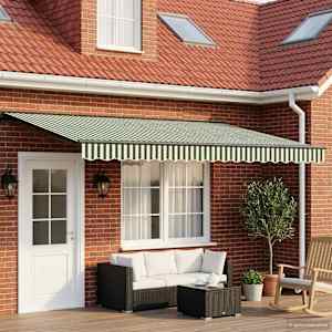 Električni zložljiv senčnik Zelena, Bela, Antracit 5 × 3,5 m