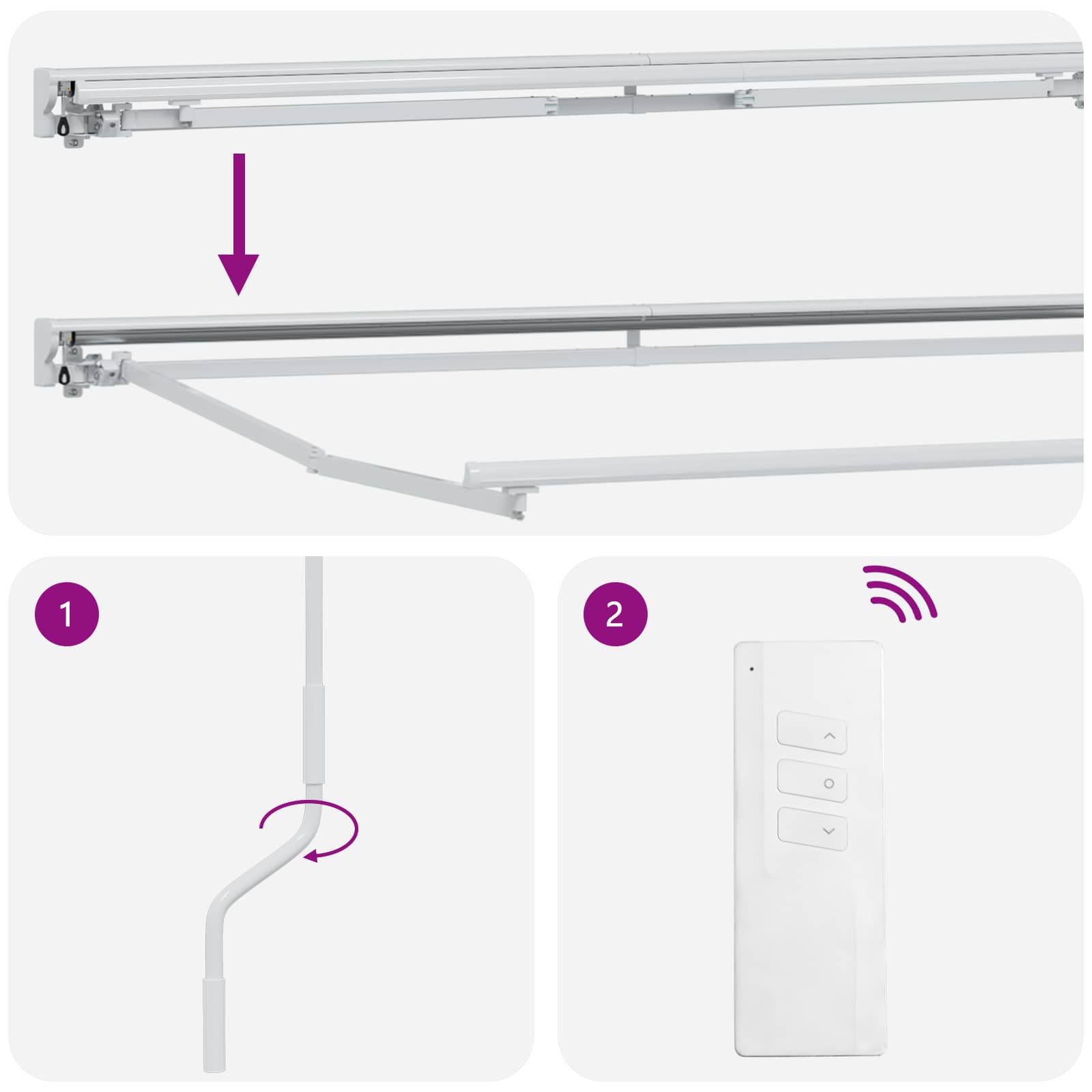 Elektrisch Uittrekbaar Zonnescherm Crème 4 x 2 m image 8