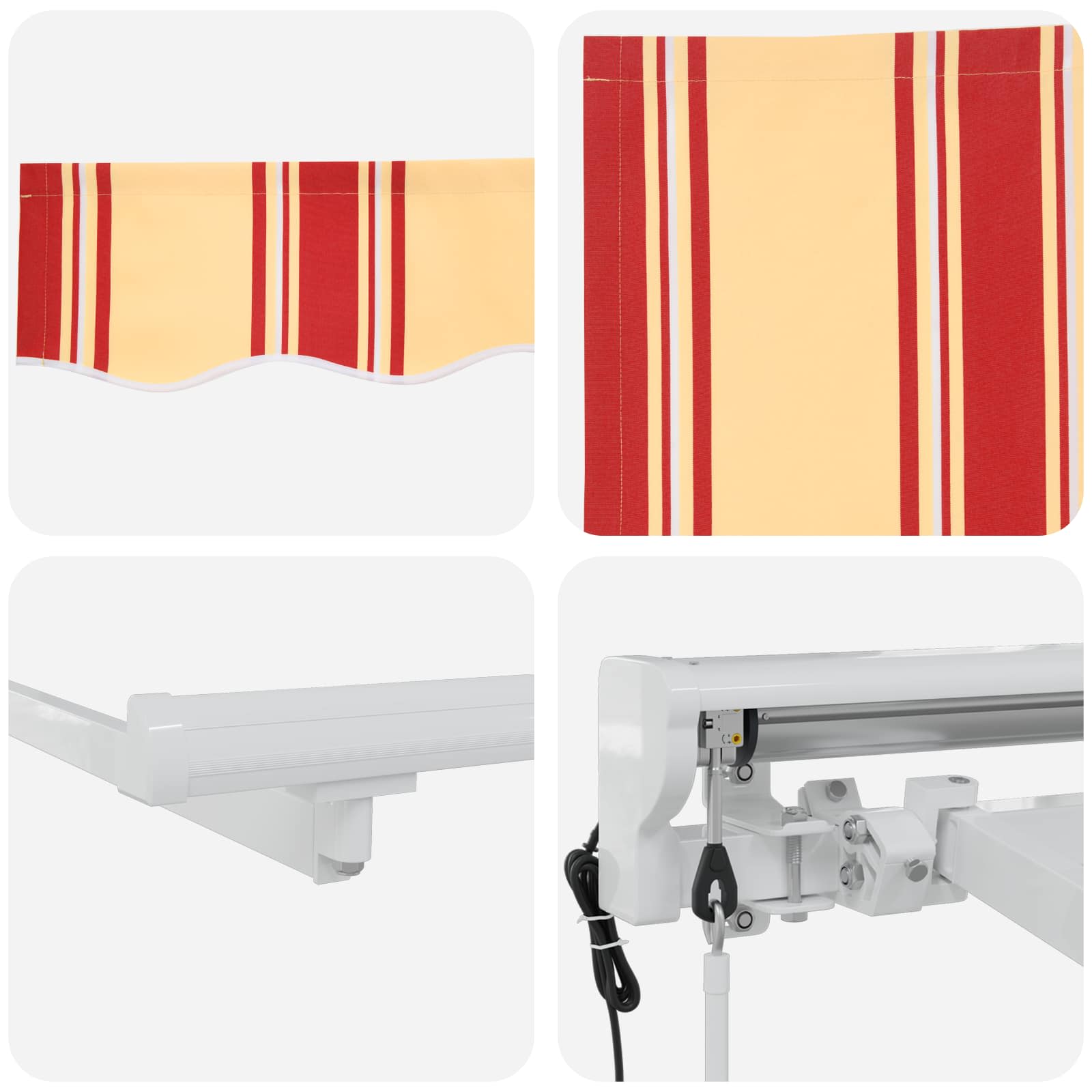 Elektrisch Uittrekbaar Zonnescherm Geel en Oranje 3,5 x 2,5 m image 6