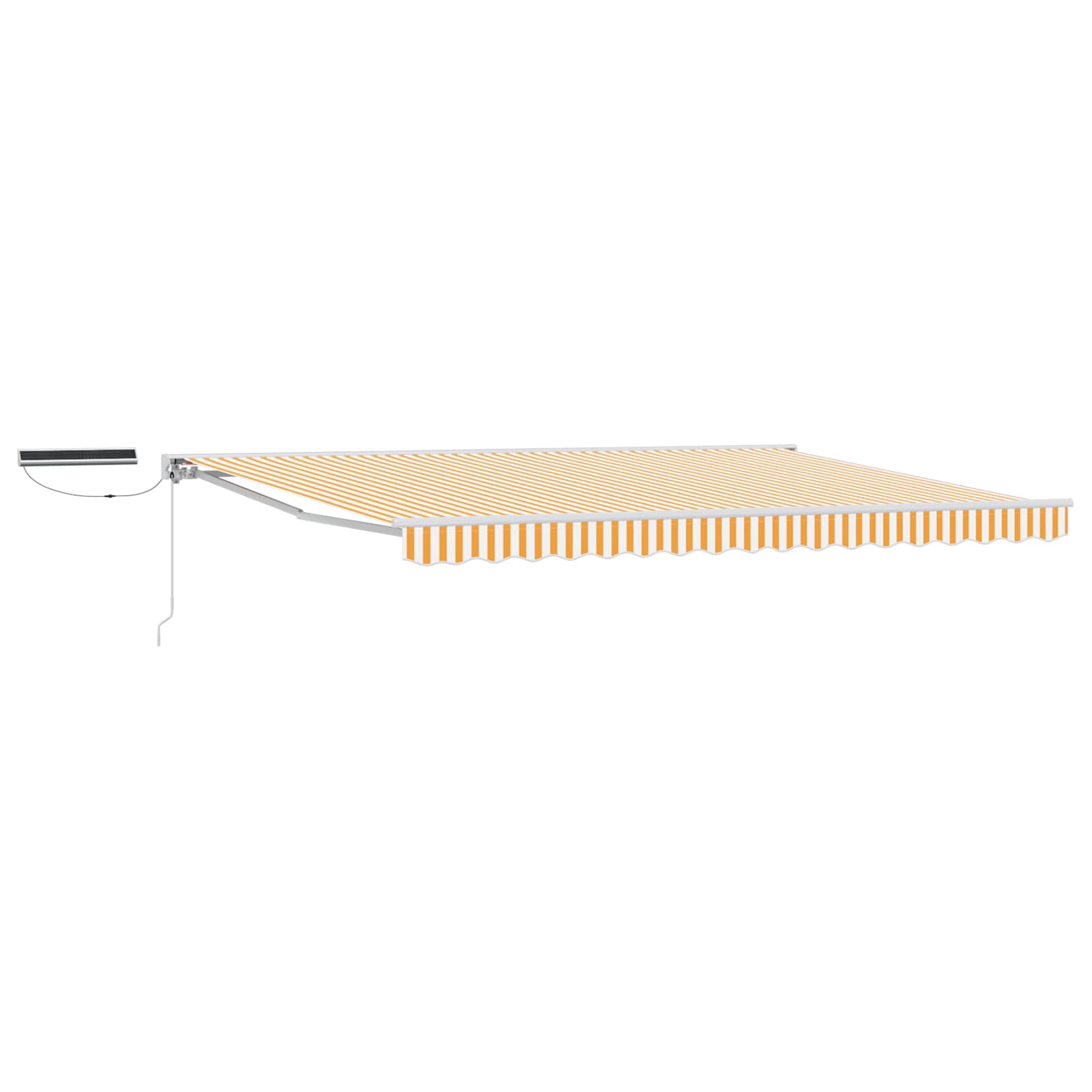 Elektrisch Uittrekbaar Zonnescherm Geel en Wit 4,5 × 3 m image 1
