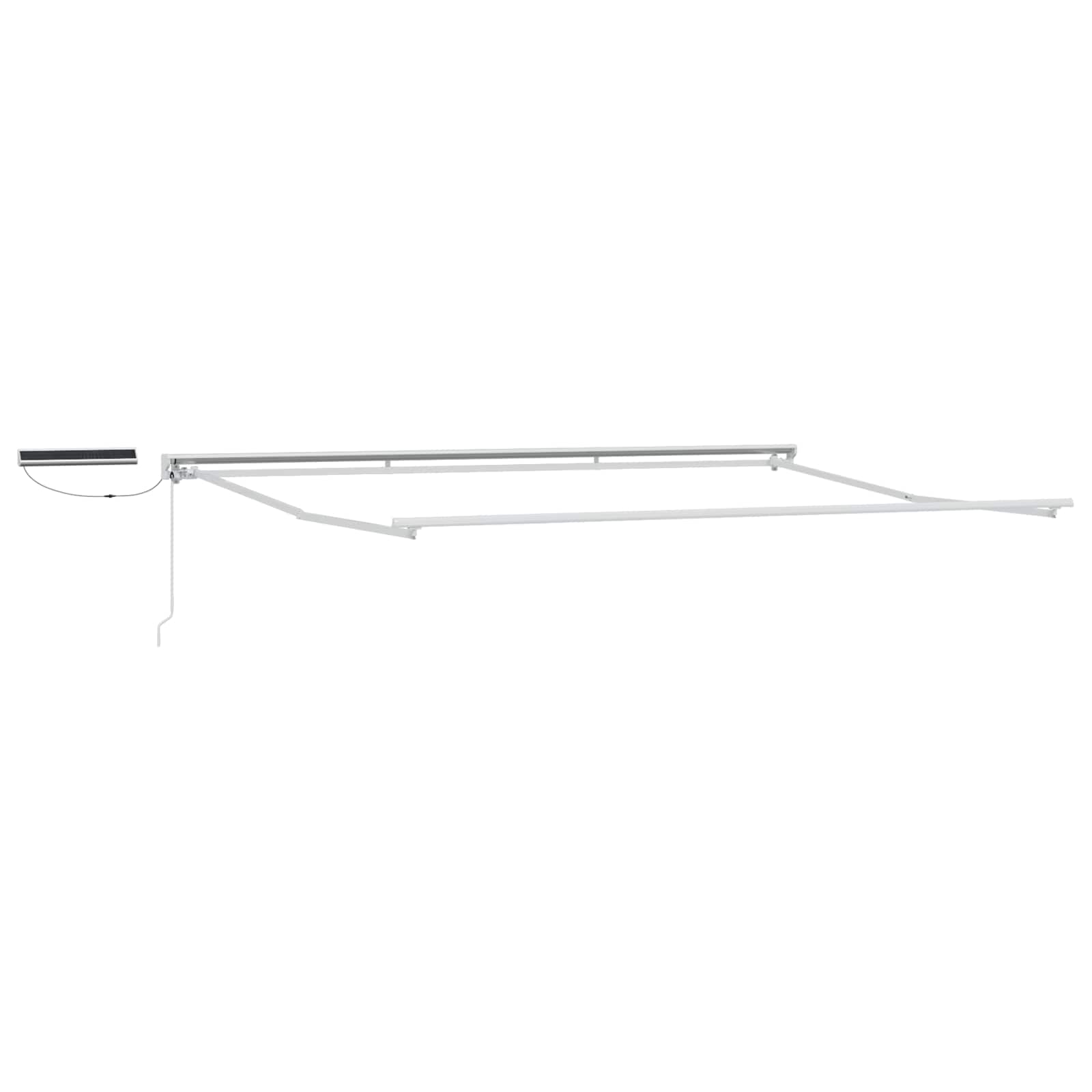 Elektrisch Uittrekbaar Zonnescherm Wit 5 × 3,5 m image 2