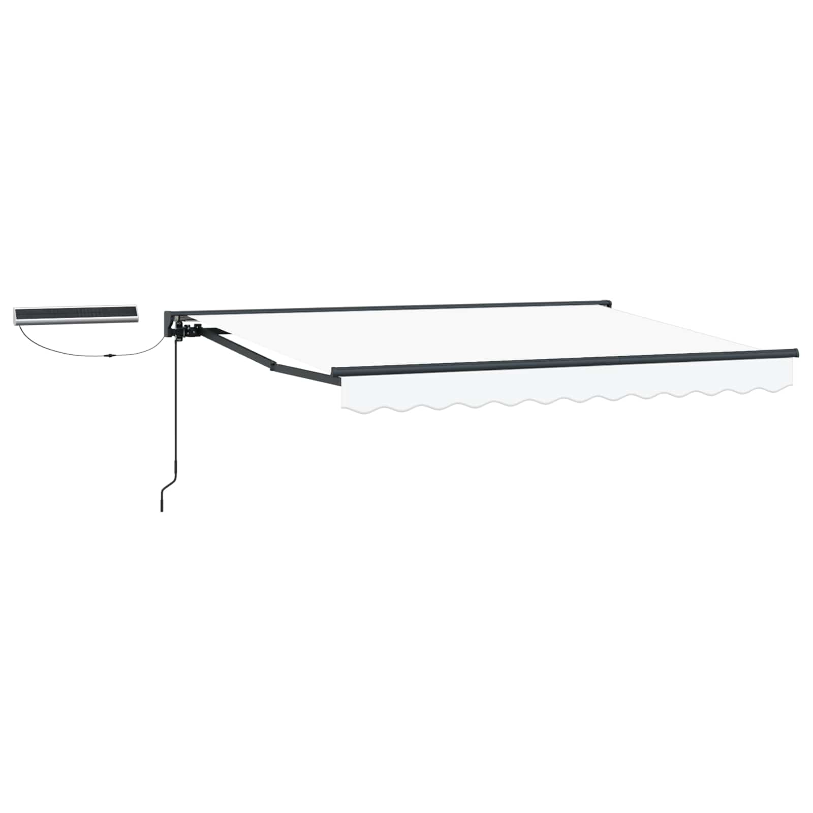 Elektrisch Uittrekbaar Zonnescherm Wit 3 x 2 m image 1