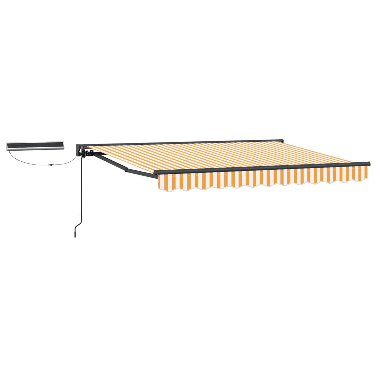 vidaXL Elektrische ausziehbare Markise Gelb und Weiß 3,5 x 2 m