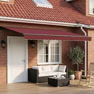 Električni zložljiv senčnik Bordo in Antracit 5 x 3 m