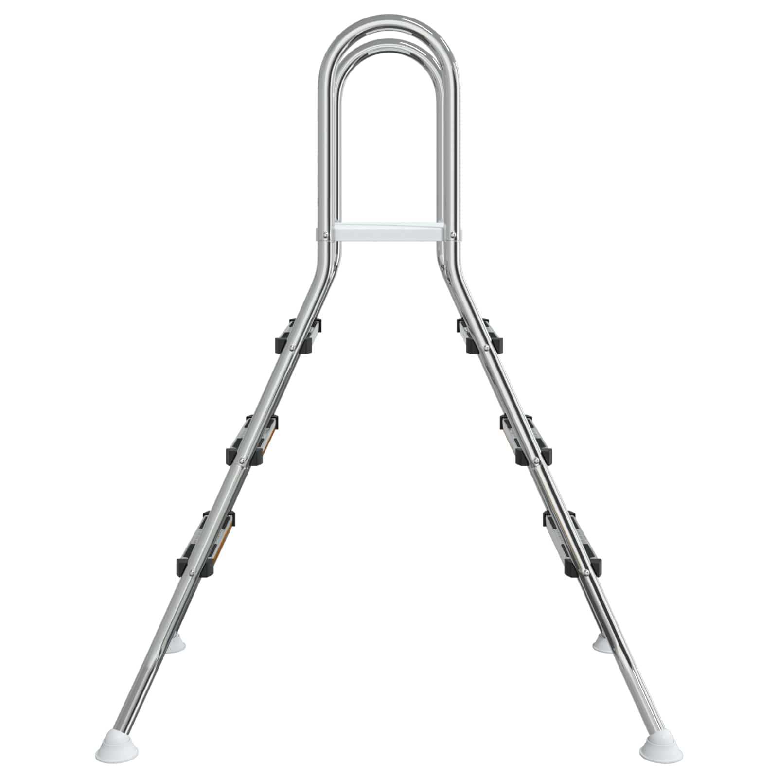 Ladder voor bovengronds zwembad 100 cm 3 treden zilver image 4