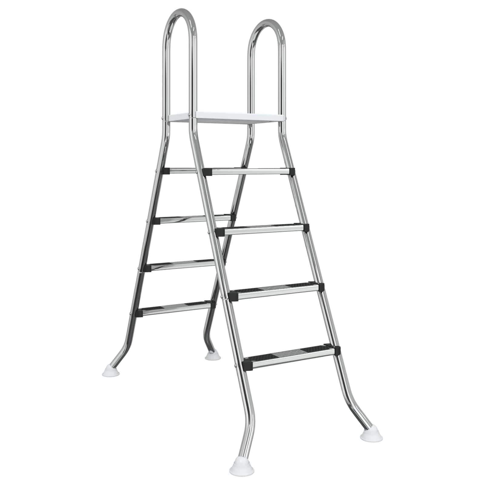Ladder voor bovengronds zwembad 195 x 150 cm 4-traps image 2