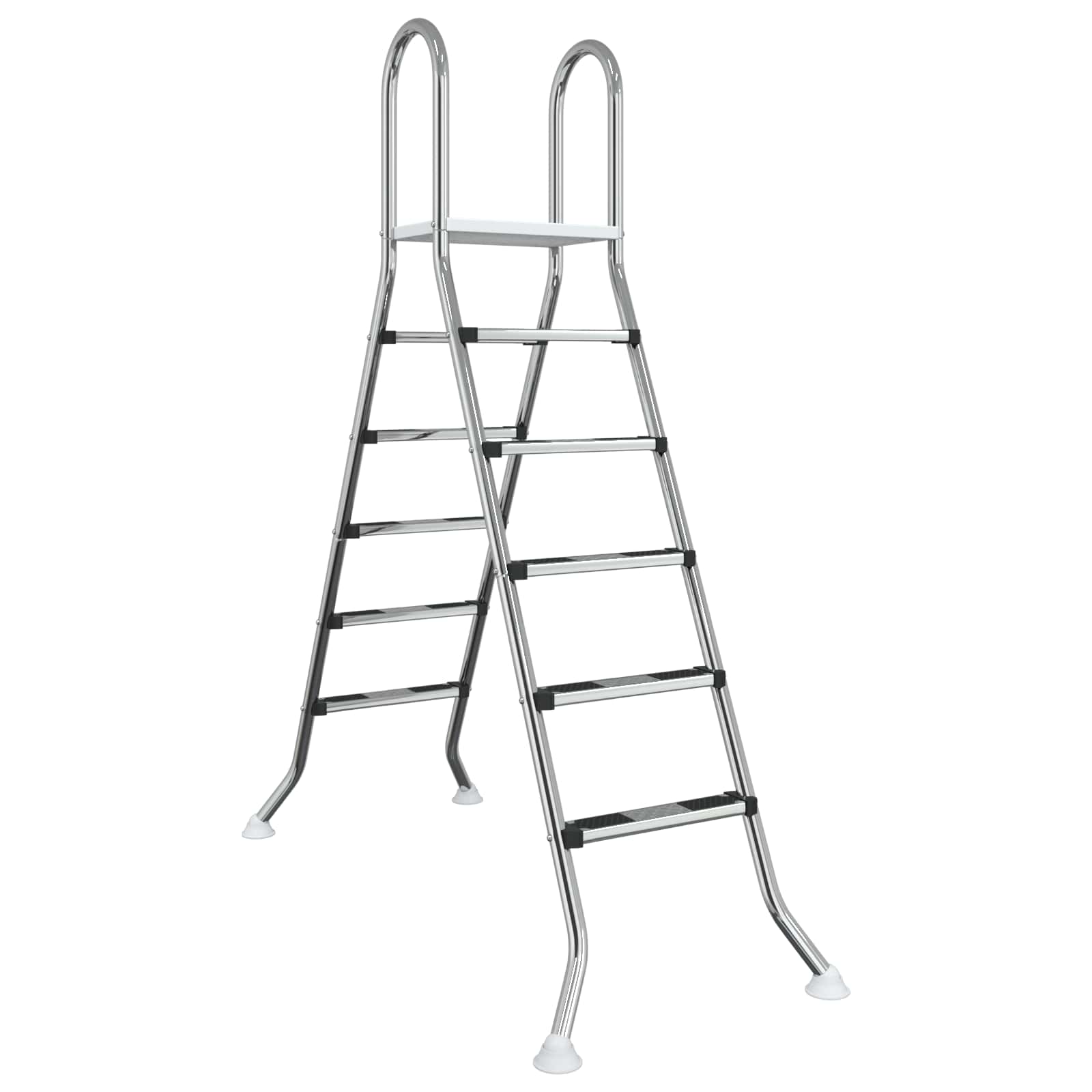 Ladder voor bovengronds zwembad 224 x 175 cm 5-traps image 2