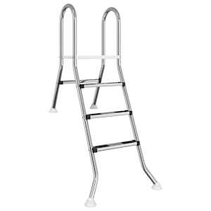 vidaXL Osaliselt maasisese basseini redel 172 x 106 cm 3-astmeline