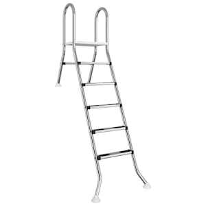 vidaXL Osaliselt maasisese basseini redel 222 x 128 cm 5-astmeline