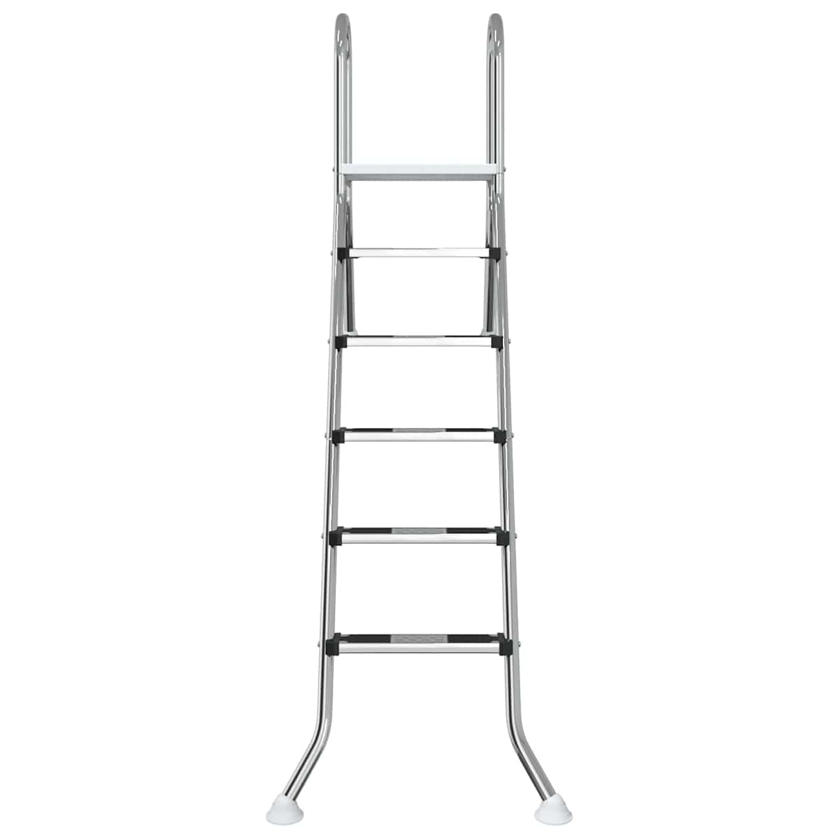 Poolstige til delvist nedgravet pool 222 x 128 cm 5-trins - Billede 3