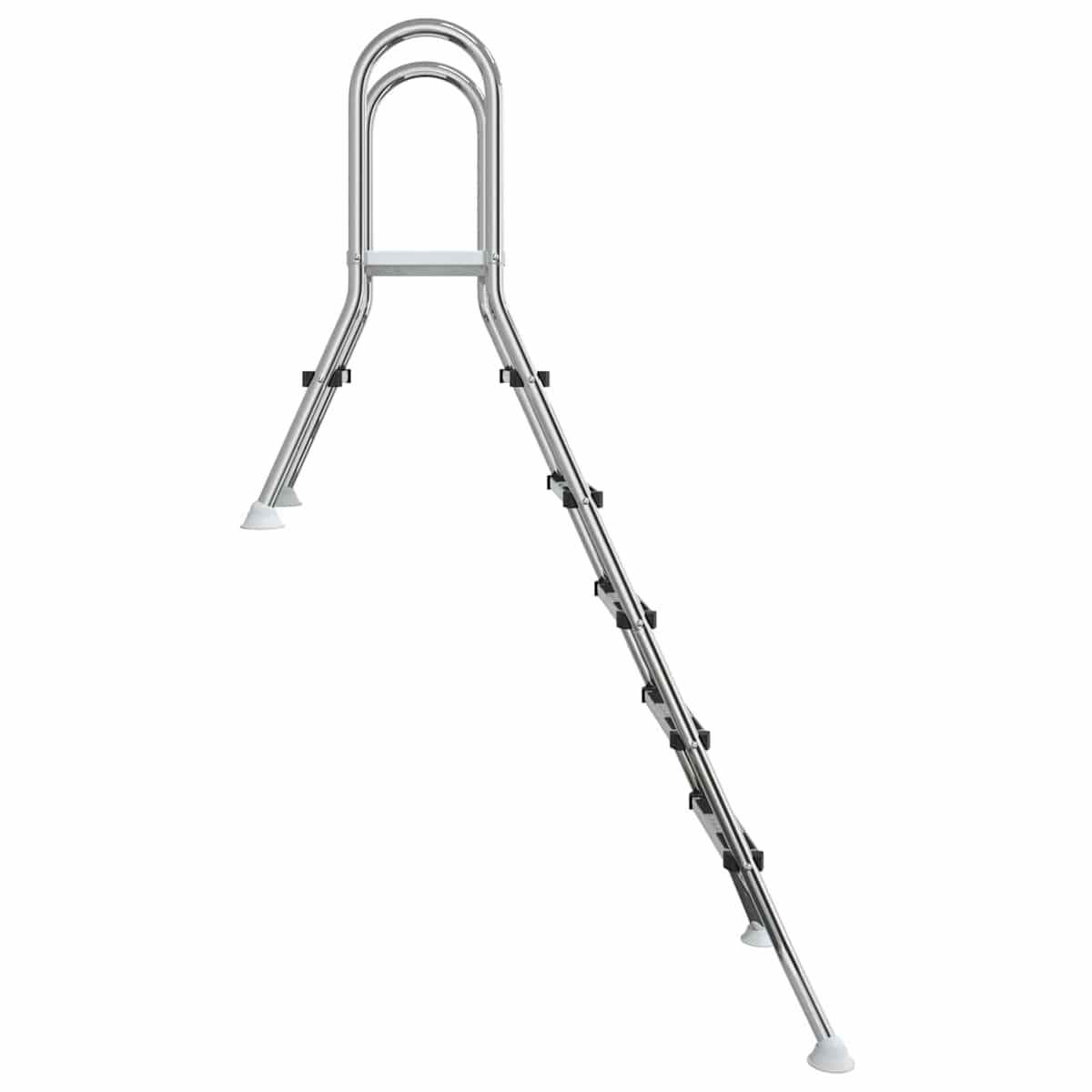 Poolstige til delvist nedgravet pool 222 x 128 cm 5-trins - Billede 4