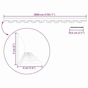 Obrubníky trávníku Černý 3000 x 4 x 5 cm Plast - obrázek 10