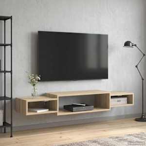 Nástěnná TV skříň Nástěnná montáž Dub sonoma 140 x 28 x 21 cm - obrázek 1