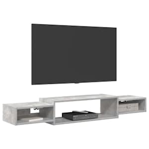 Nástěnná TV skříň Nástěnná montáž Betonově šedá - obrázek 3